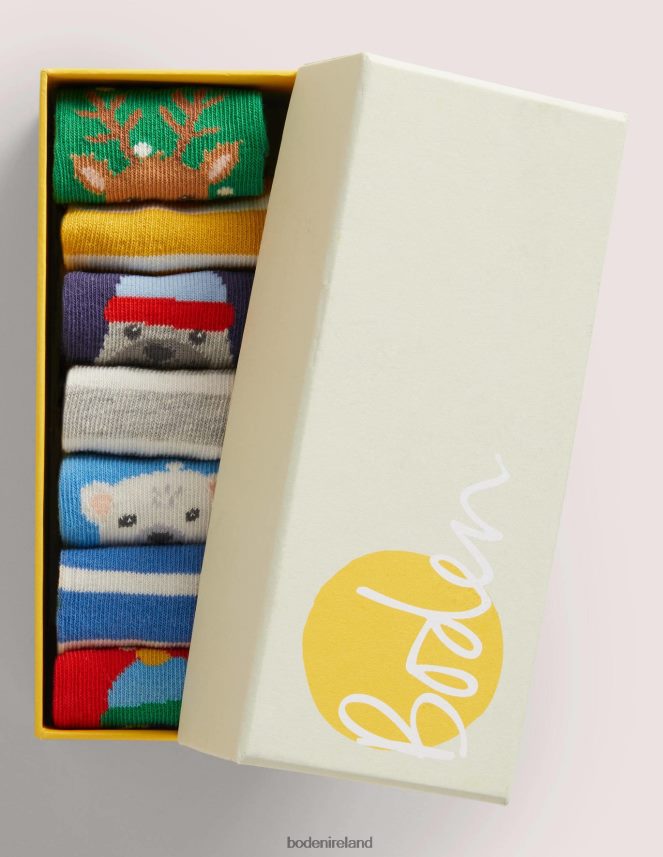 Winter Multi Accessory Socks 7 Pack Boden Baby L466L63308