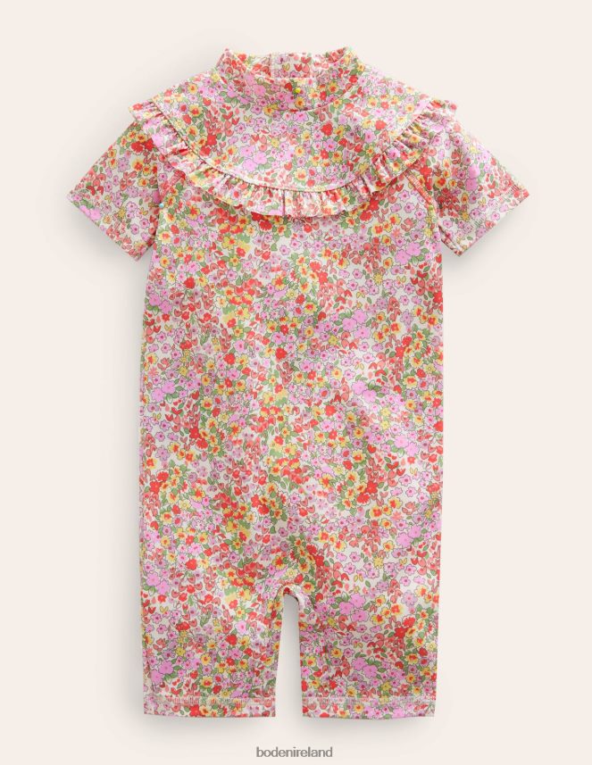 Multi Spring Time Floral Clothing Frilly Surf Suit Boden Baby L466L63428