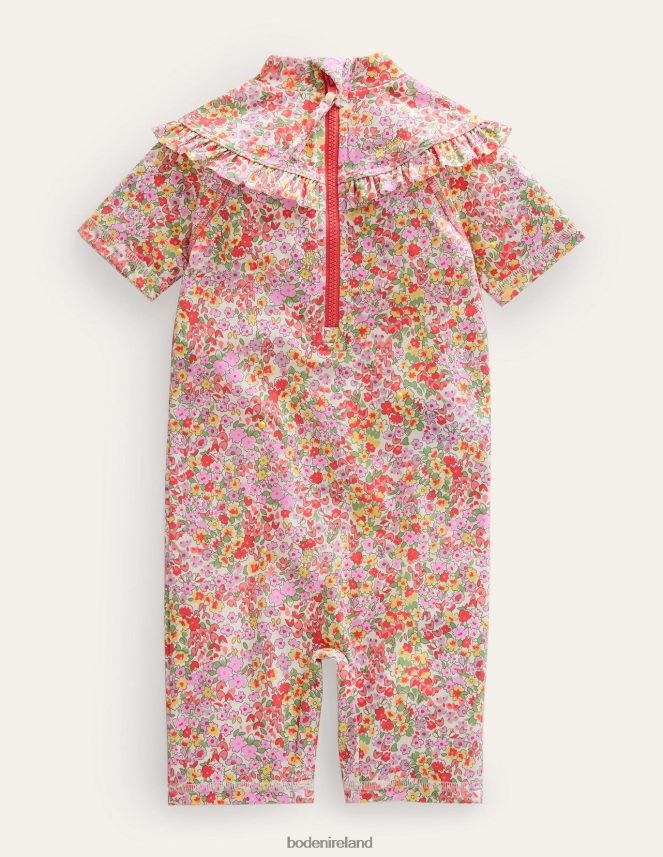 Multi Spring Time Floral Clothing Frilly Surf Suit Boden Baby L466L63428