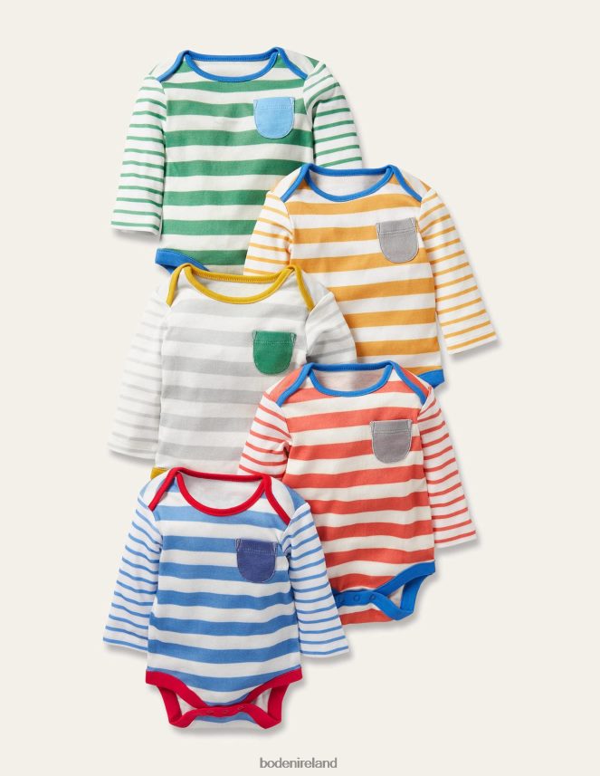 Multi Stripe Clothing Striped 5 Pack Bodies Boden Baby L466L63371