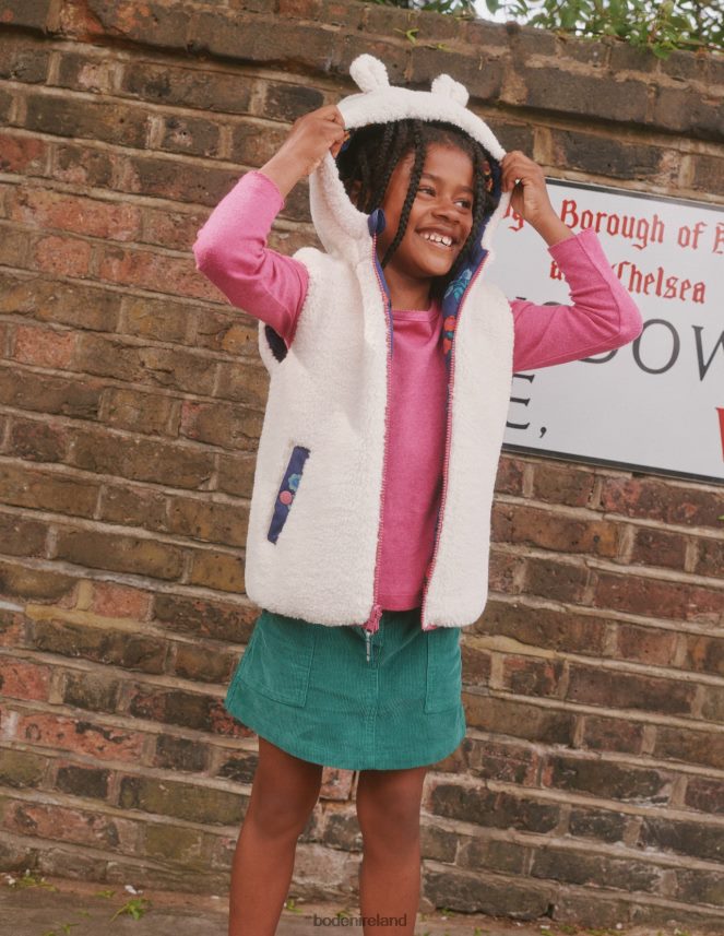 College Navy Flower Clothing Reversible Gilet Boden Baby L466L6547