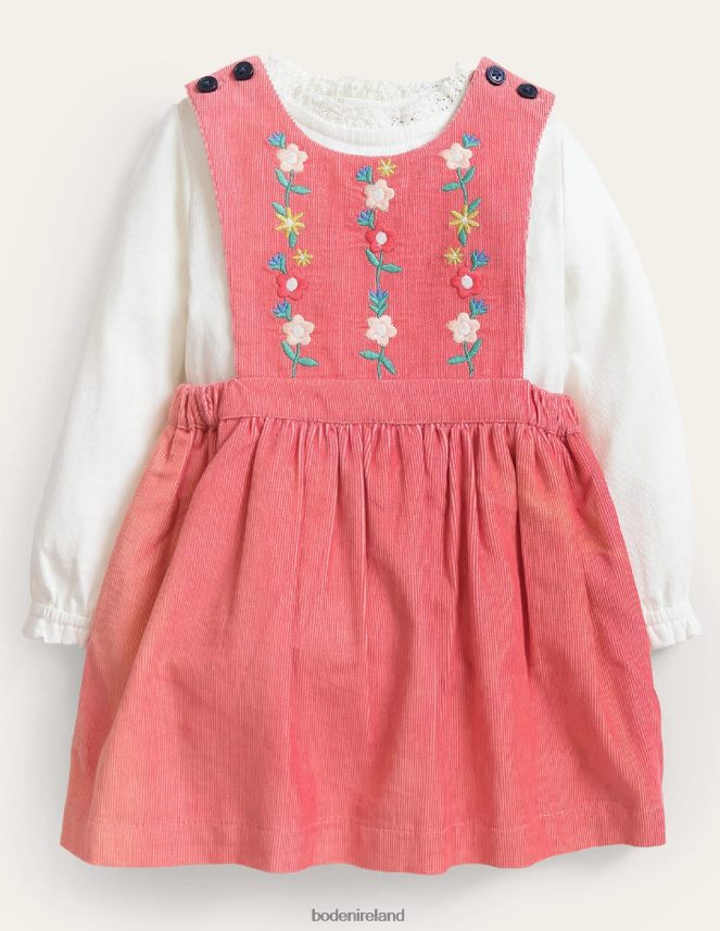 Crab Apple Red Clothing Woven Pinnie Set Boden Baby L466L63429