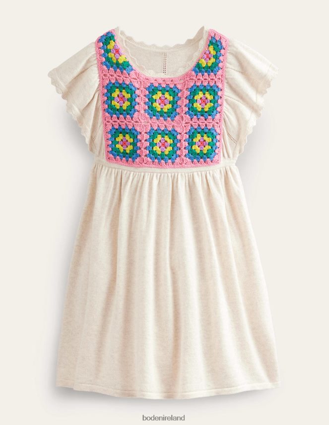 Ecru Marl Clothing Textured Crochet Dress Boden Baby L466L6347
