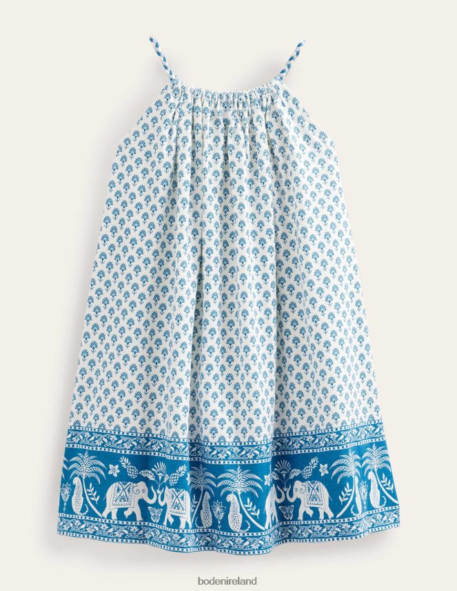 Island Blue Goa Hem Clothing Plaited Jersey Strap Dress Boden Baby L466L6369