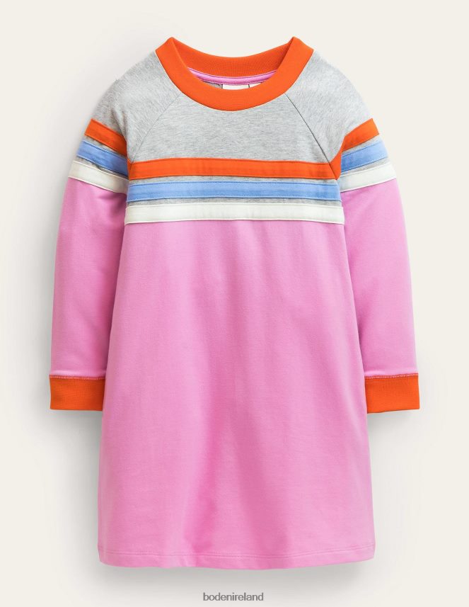 Lilac Chiffon Stripe Clothing Sporty Raglan Dress Boden Baby L466L63490