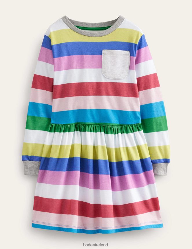 Multi Stripe Clothing Slub Stripe Jersey Dress Boden Baby L466L6363