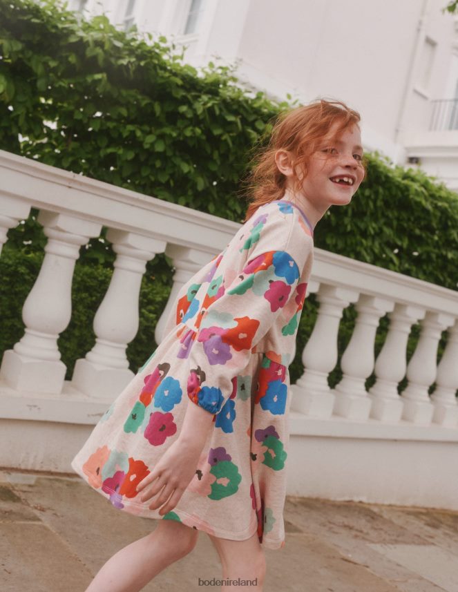 Mutli Abstract Floral Clothing Relaxed Printed Sweat Dress Boden Baby L466L6361