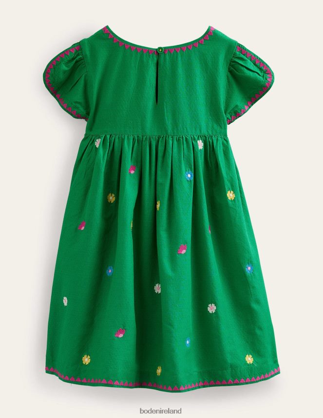Rich Emerald Clothing Embroidered Texture Dress Boden Baby L466L6368