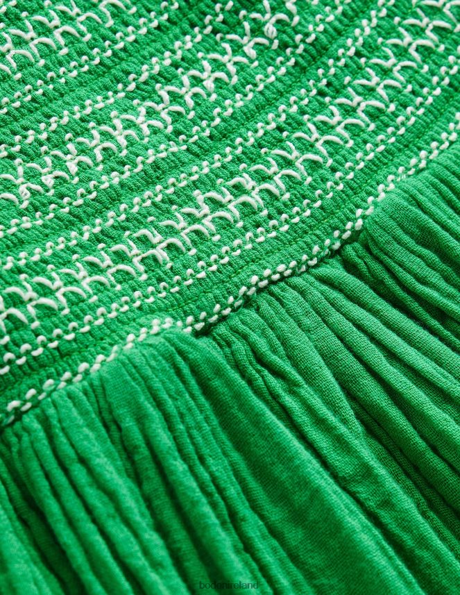 School Green Daisies Clothing Smocked Bodice Woven Dress Boden Baby L466L6346