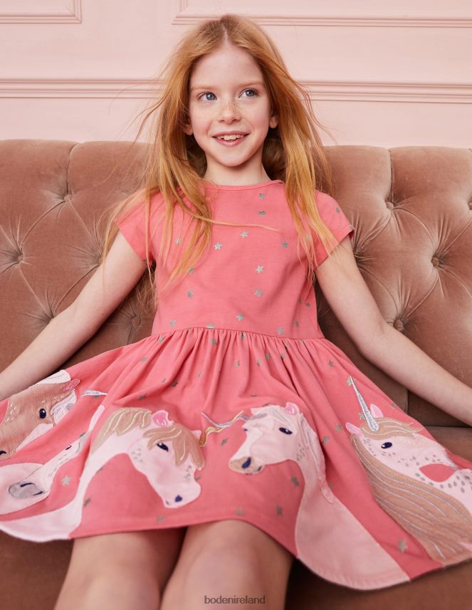 Unicorns Clothing Jersey Unicorn Applique Dress Boden Baby L466L6357