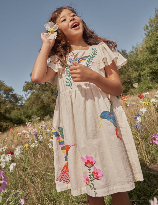 Vanilla Pod Clothing Flutter-Sleeve Applique Dress Boden Baby L466L6344