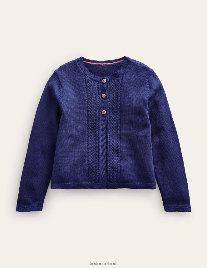 College Navy Clothing Pointelle Cotton Cardigan Boden Baby L466L6533