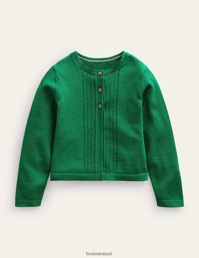 Deep Green Clothing Pointelle Cotton Cardigan Boden Baby L466L6539