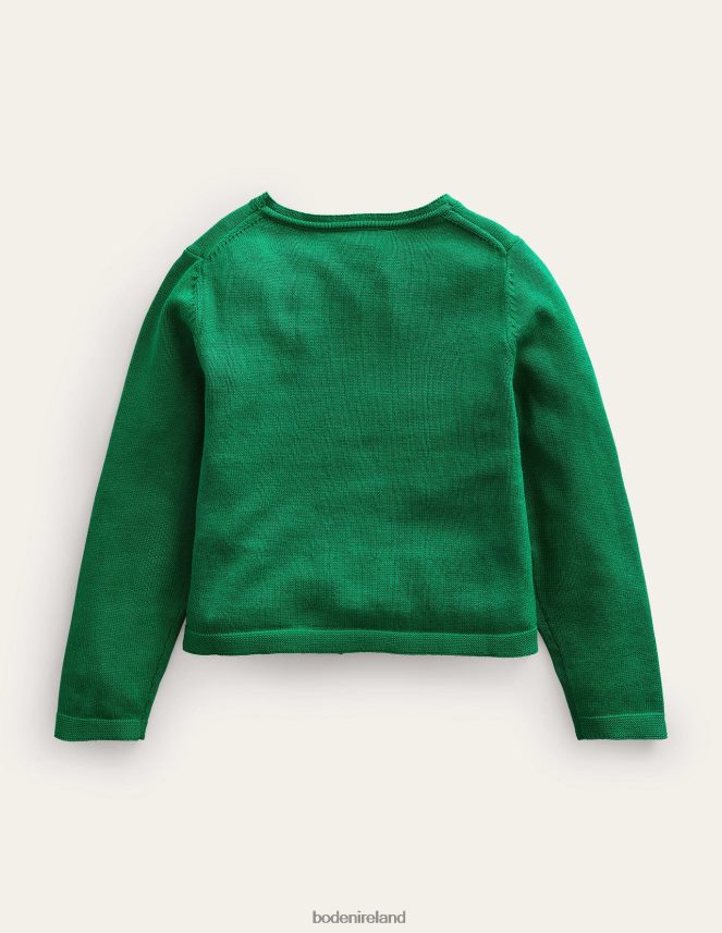 Deep Green Clothing Pointelle Cotton Cardigan Boden Baby L466L6539