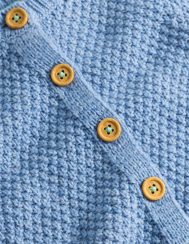 Dusty Blue Marl Clothing Chunky Textured Cardigan Boden Baby L466L63443