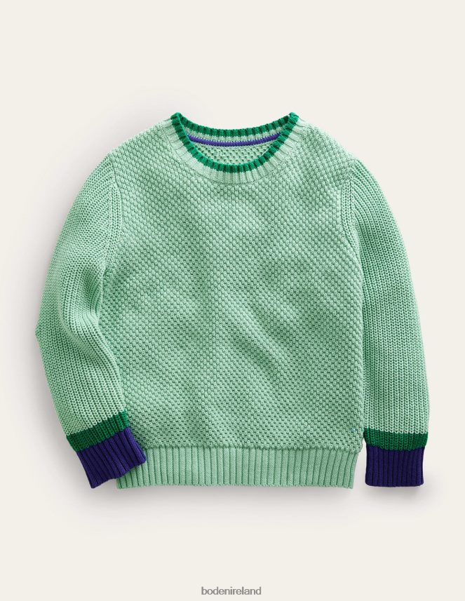 Opal Green Clothing Chunky Cotton Jumper Boden Baby L466L6534