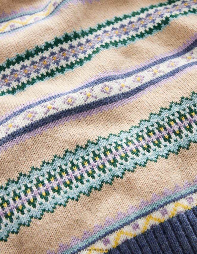 Soft Multi Stripe Clothing Fair Isle Stripe Crew Jumper Boden Baby L466L6535