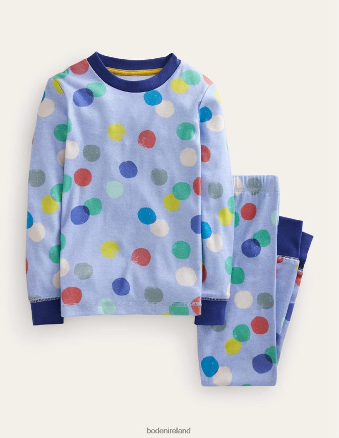 Multi Spot Clothing Snug Single Long John Pyjamas Boden Baby L466L6526