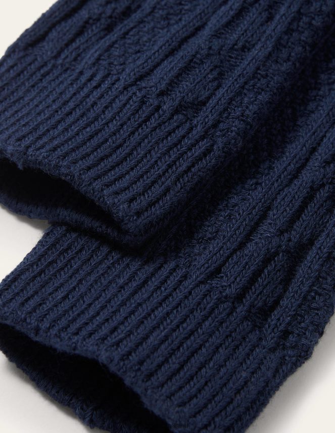 College Navy Clothing Cable Footless Tights Boden Baby L466L6562