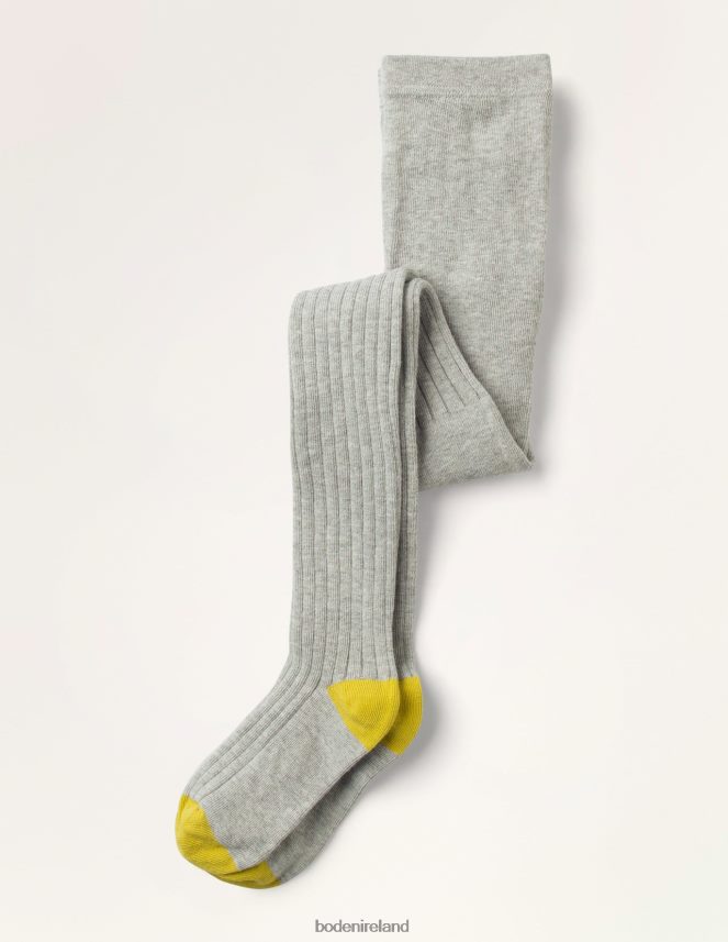 Grey Marl Clothing Ribbed Tights Boden Girls L466L63153