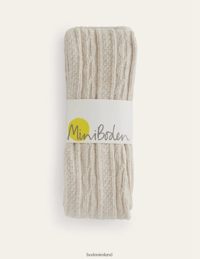 Oatmeal Marl Clothing Cable Footless Tights Boden Baby L466L6560