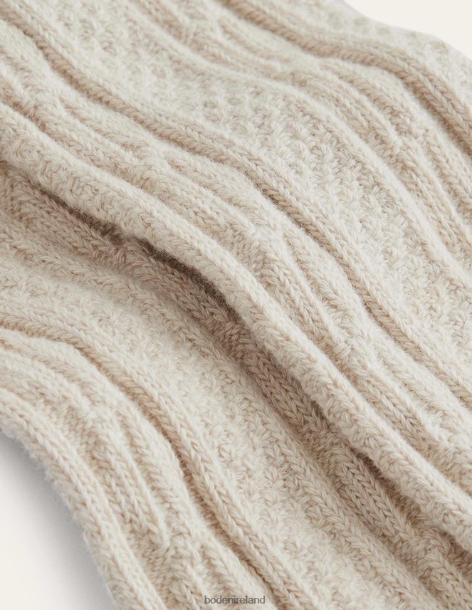 Oatmeal Marl Clothing Cable Footless Tights Boden Baby L466L6560