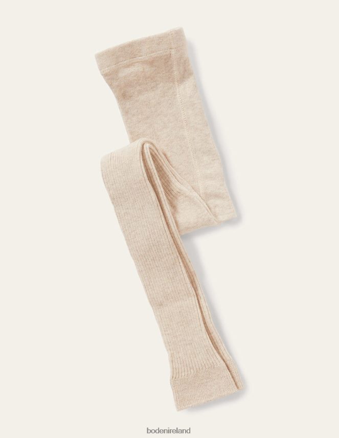 Oatmeal Marl Clothing Ribbed Footless Tights Boden Baby L466L6569