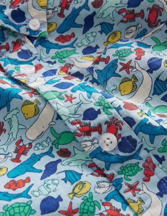 Multi Micro Reef Clothing Cotton-Linen Shirt Boden Baby L466L63339