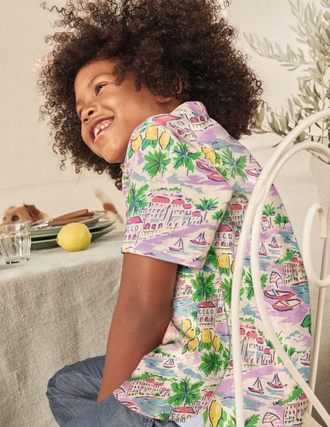 Multi Scene Print Clothing Cotton-Linen Shirt Boden Baby L466L63488