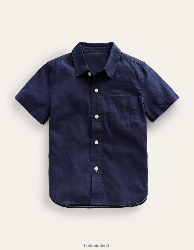 Navy Clothing Cotton Linen Shirt Boden Baby L466L63004