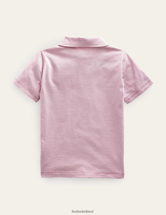 Pink Clothing Slubbed-Jersey Polo Shirt Boden Baby L466L63324