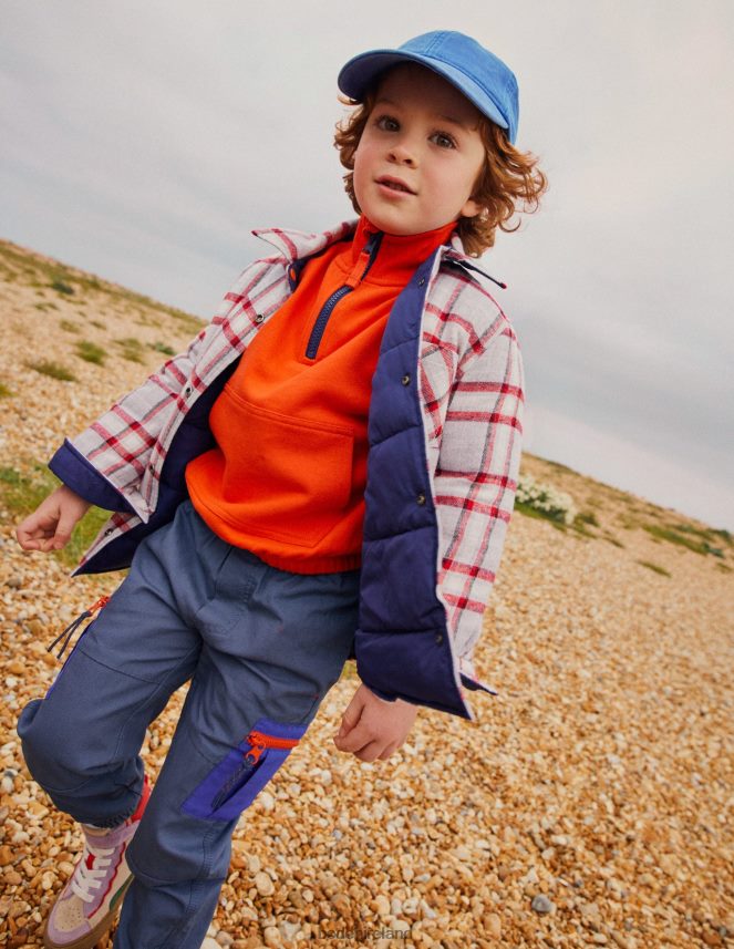 Dahlia Red Clothing Half Zip Relaxed Sweatshirt Boden Baby L466L6412