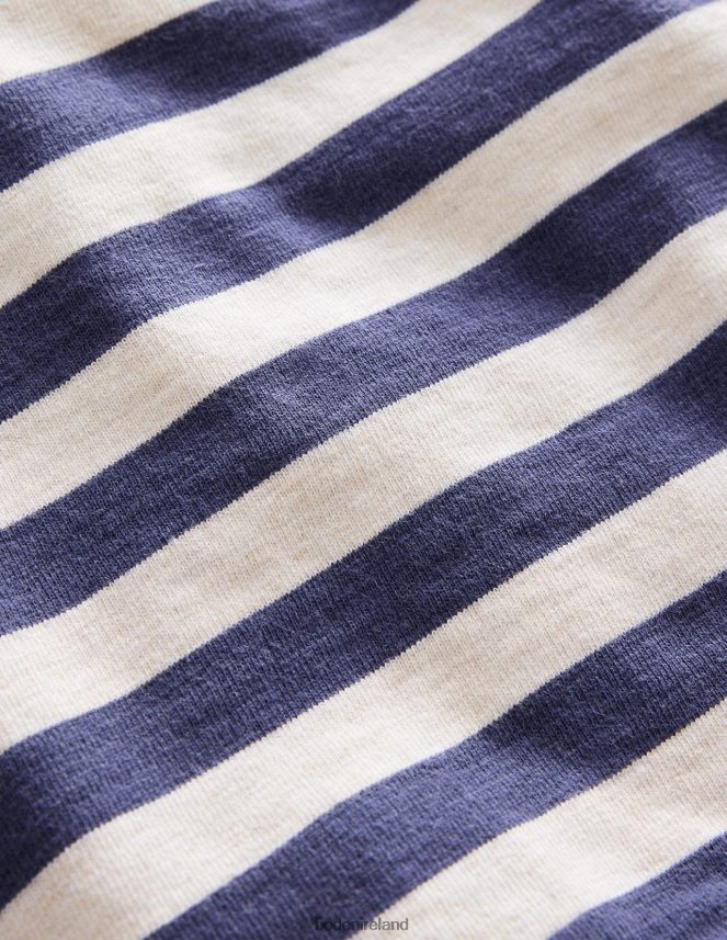 Oatmeal/Navy Clothing Stripy Sweatshirt Boden Baby L466L63466