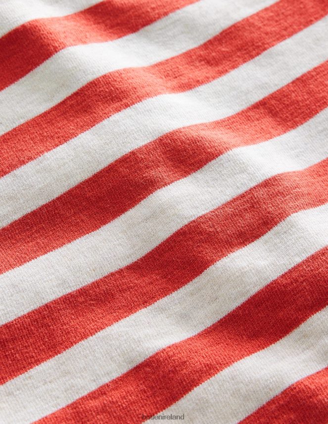 Oatmeal/Red Clothing Stripy Sweatshirt Boden Baby L466L63494