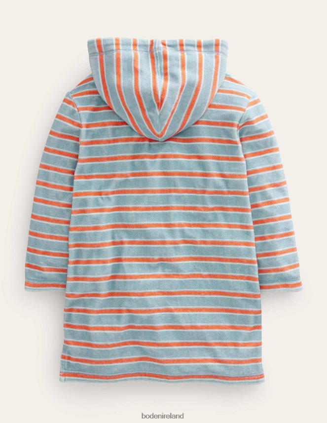 Tourmaline Blue/Orange Clothing Towelling Throw-on Boden Baby L466L6470