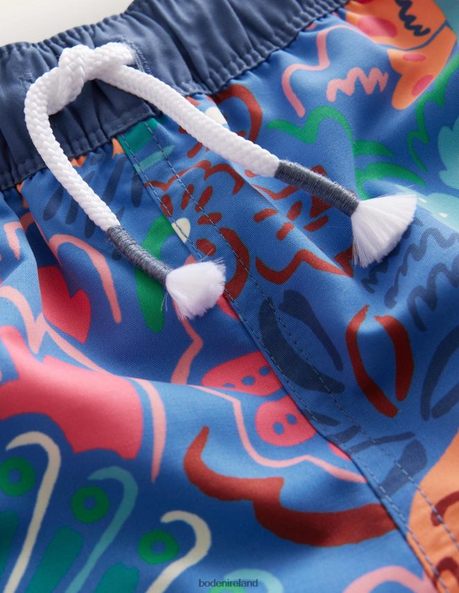 Elizabethan Blue & Animals Clothing Swim Shorts Boden Baby L466L63437