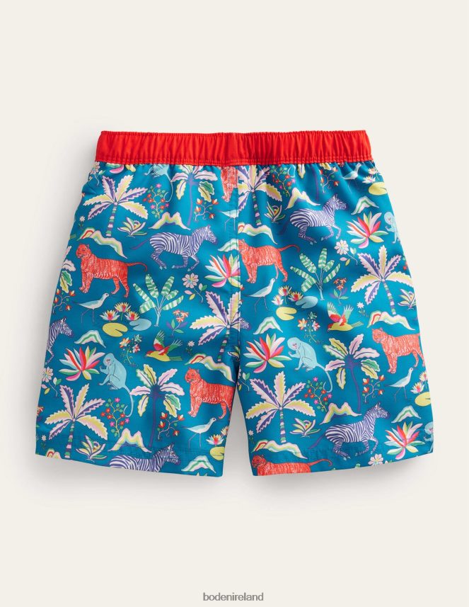 Island Blue Tropical Garden Clothing Swim Shorts Boden Baby L466L6435