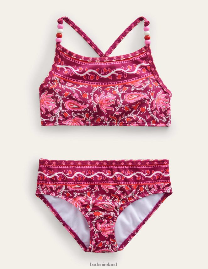 Raspberry Radiance Paisley Clothing Beaded Bikini Boden Baby L466L6482