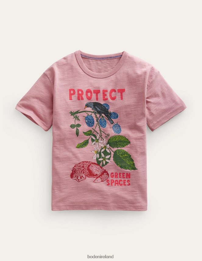 Almond Pink Protect Clothing Eco-Print Relaxed T-Shirt Boden Baby L466L6393