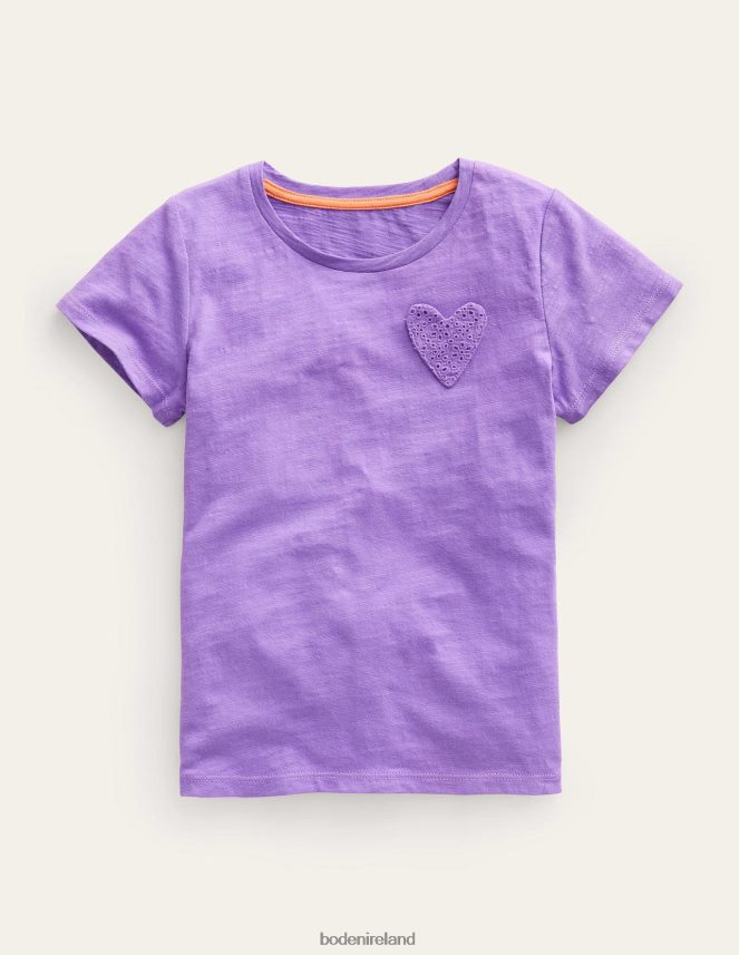Aster Purple Clothing Heart Pocket T-shirt Boden Baby L466L6431
