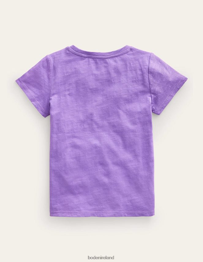 Aster Purple Clothing Heart Pocket T-shirt Boden Baby L466L6431