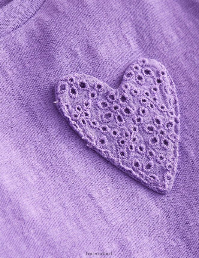 Aster Purple Clothing Heart Pocket T-shirt Boden Baby L466L6431
