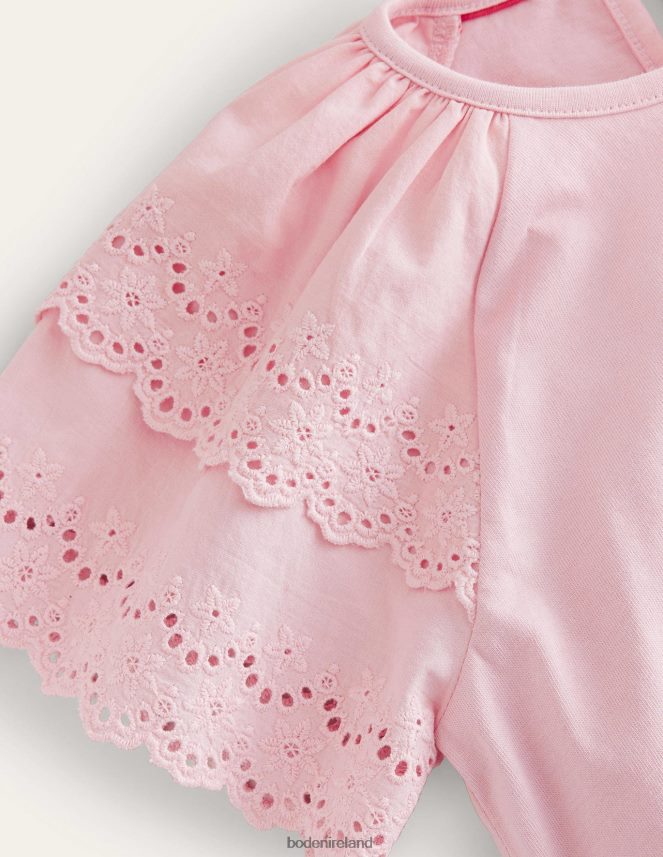 Boto Pink Clothing Broderie Mix T-shirt Boden Baby L466L63446