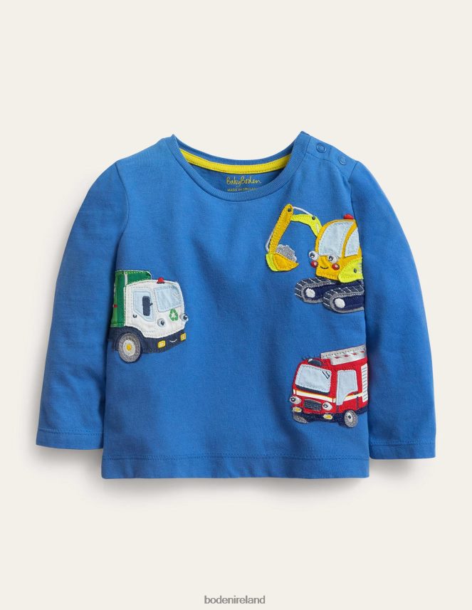 Elizabethan Blue Vehicles Clothing Applique T-shirt Boden Baby L466L63442
