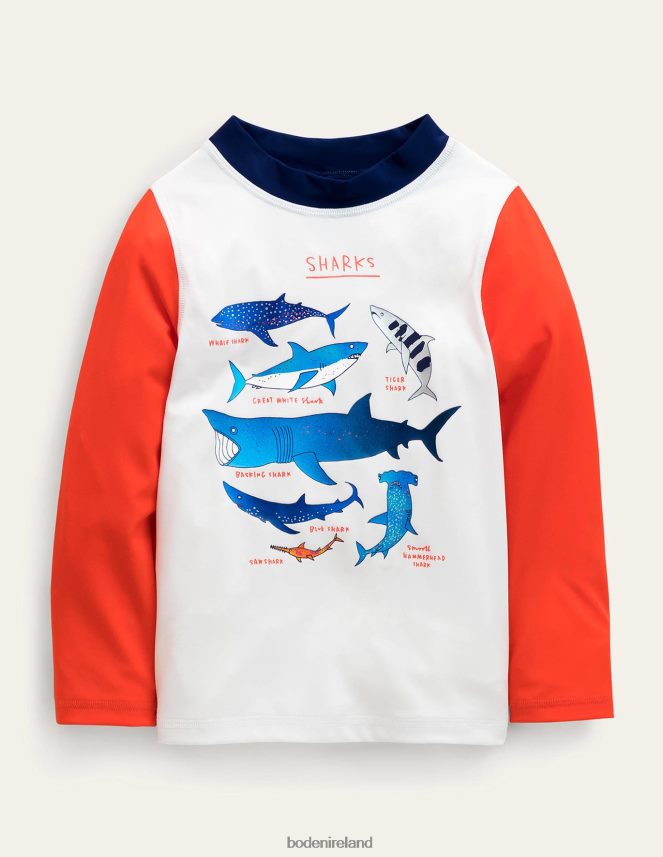 Foil Sharks Clothing Fun Rash Vest Boden Baby L466L63383
