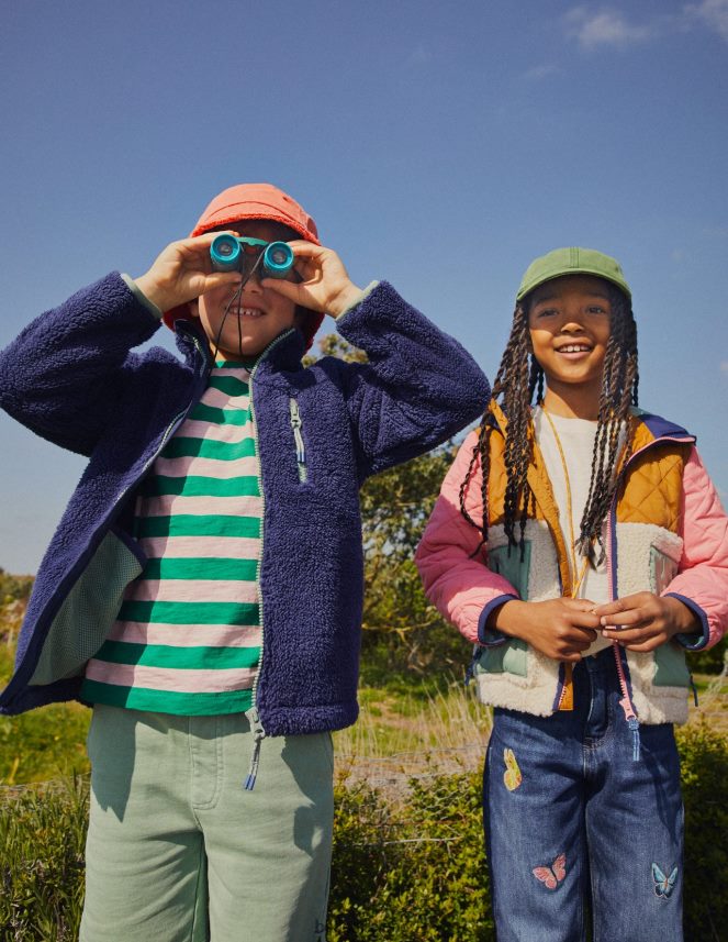 French Pink/Deep Green Clothing Long-sleeved Washed T-shirt Boden Baby L466L6422