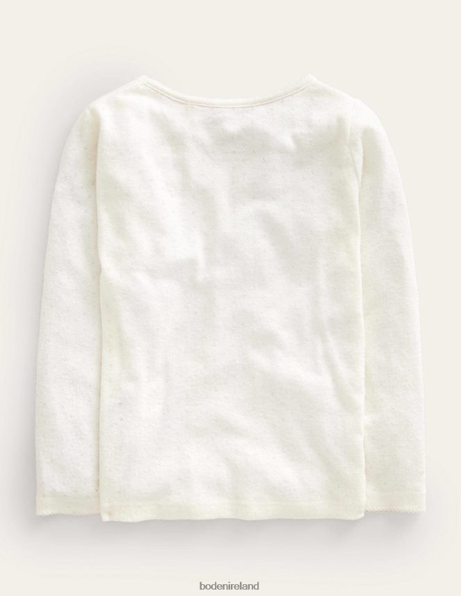 Ivory Clothing Long Sleeve Pointelle Top Boden Baby L466L6409