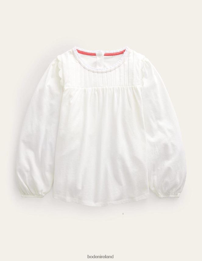 Ivory Clothing Scallop Detail Long Sleeve Top Boden Baby L466L6404