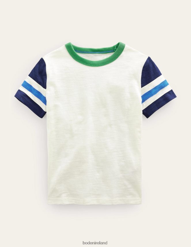 Ivory/College Navy Clothing Sporty Short-Sleeve T-shirt Boden Baby L466L63320