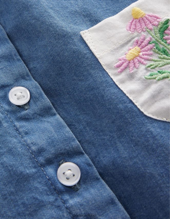 Mid Chambray Clothing Chambray Collar Top Boden Baby L466L63364